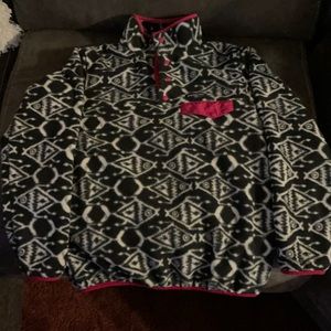 Patagonia fleece with fish pattern